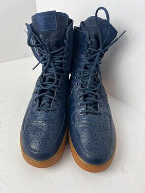 Nike SF Air Force 1 High Mens Size 10 Midnight Navy Blue Gum Shoes